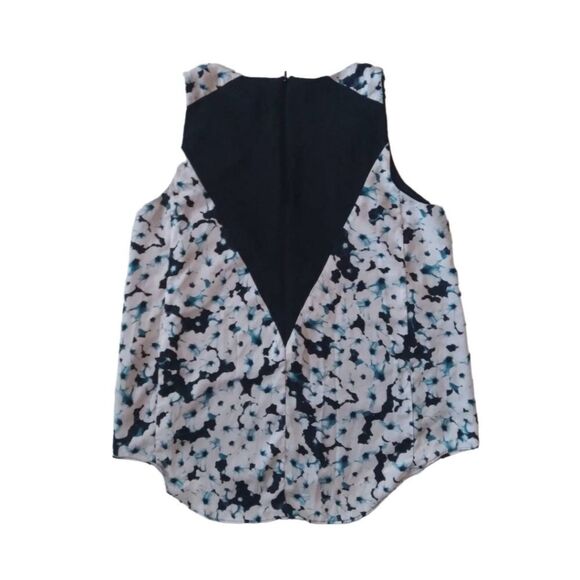 Apt. 9 Floral Pattern Lightweight Mesh High Low Sleeveless Blouse Women's Medium - Picture 2 of 14